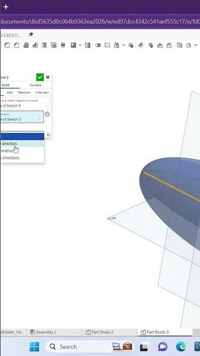 Revolve Tool in Onshape #onshape #youtubeshorts #ytshorts #shorts #learnonshape #revolve #cad