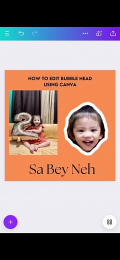 #CapCut How to edit bubble head 😊 #canva #canvadesign #canvatips