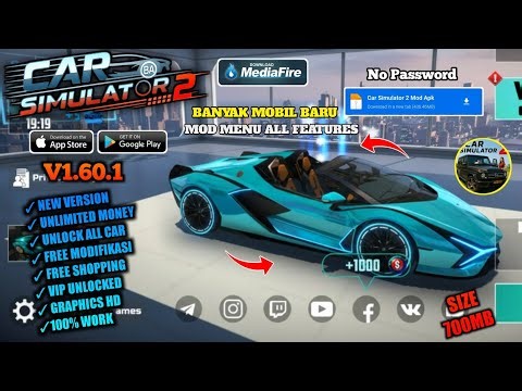 Update!! Car Simulator 2 Mod Apk 1.60.1 Latest Version 2026 - Unlimited Money & Unlock All Car