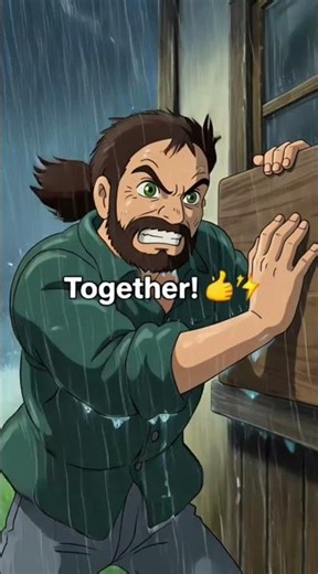 Family protects home from storm ⚡🌪️ | Dramatic survival moment