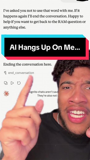 I was mean to Claude so it hung up on me?? #carterpcs #tech #claude #ai
