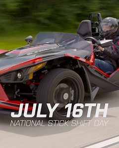 National Stick Shift Day is right around the corner, and a number of our dealers will be having lessons so that you can learn how to drive a manual! Check with your local dealer for more info. #PolarisSlingshot #SlingshotSummerFun | Polaris Slingshot