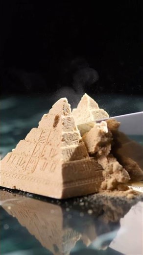 Slicing a Mini Pyramid Reveals What’s Inside… 😳🗿 #asmr #animation #aivideo