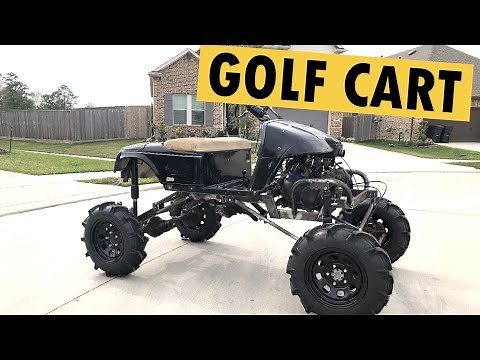 Monster Golf Cart Build Part 3 Air Shocks and Custom Shock Mounts | Bare Metal Fabrication