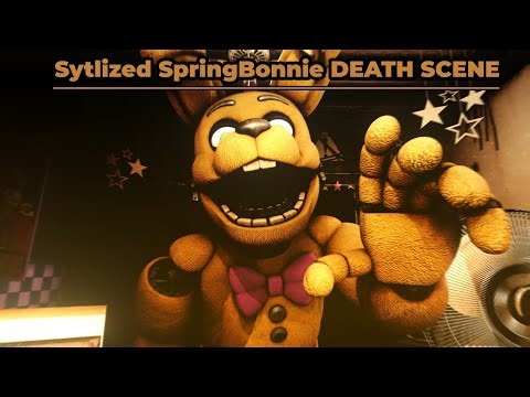 [BLENDER FNAF] Stylized Spring Bonnie Death Scene!
