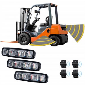 [Hot Item] Forklift Intelligent Sensor Sound-Light Alarm System 12-24V Reverse Anti-Collision Security Radar System Spot Detection Safety