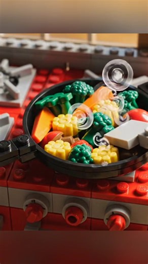 POV LEGO ASMR: From Market Shopping to Cooking Vegetables . #lego #asmr