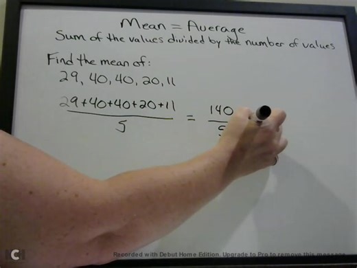 Mean. Learn how to find the mean with some example problems. | Free GED Math Tutor