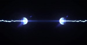 Abstract Blue Energy Explosion with Particle Sparks