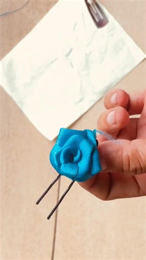 How to make floral clip 🎀 from Ribbon#diy