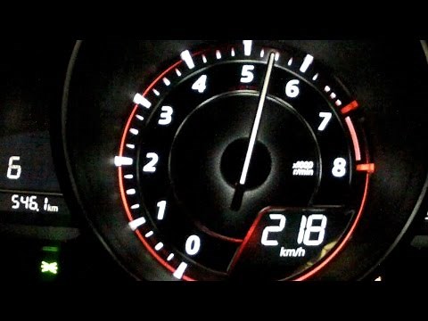 Mazda 3 2014 Skyactive-G 165 - acceleration 0-220 km/h and more dynamic tests