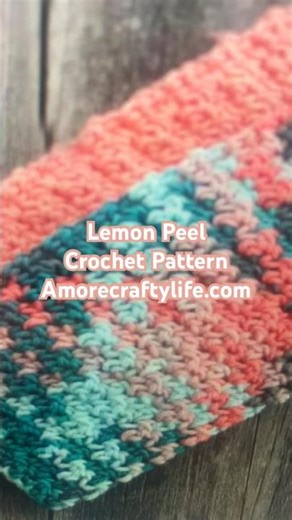 Learn Easy Lemon Peel Stitch Crochet Pattern Washcloths Cotton #crochet #crochetpattern