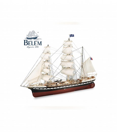 Maquette Bateau en Bois Belem, Navire-École Français de 1896