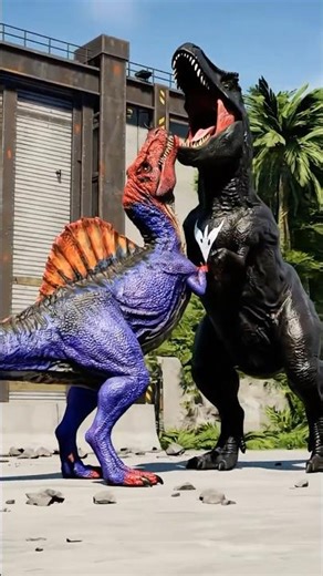 EARTH-SHATTERING DINOSAUR BATTLE #dinobattles #dinosaur #dinomonster #shorts