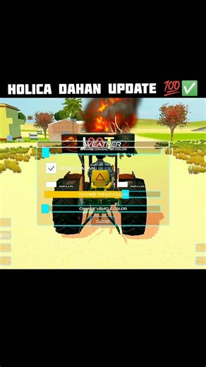 HOLI DAHAN UPDATE 💯✅ INDIAN VEHICLES SIMUTOR 3D GAME#indiantractor3d #youtubeshorts
