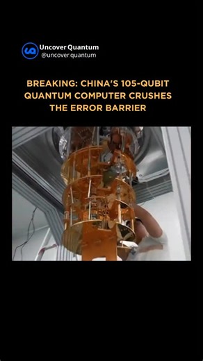 Quantum Computing & Tech ⚛️ on Instagram: "BREAKING: China just achieved a massive quantum computing breakthrough that rivals Google’s Willow chip. December 2024: Chinese researchers unveiled Zu Chongzhi 3.2—a 105-qubit superconducting quantum processor that crossed the critical error correction threshold. At distance d=7, logical error rates decrease as distance grows, demonstrating genuine quantum error correction scaling for the first time. The breakthrough: More qubits now means fewer errors