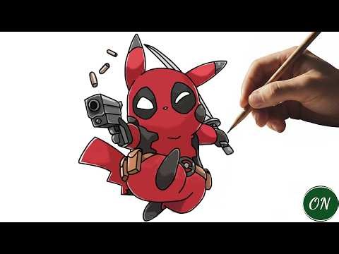 Como desenhar Pikachu + Deadpool