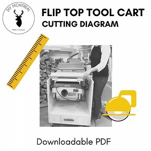 Flip Top Tool Cart | Dimensions & Cutting Diagram