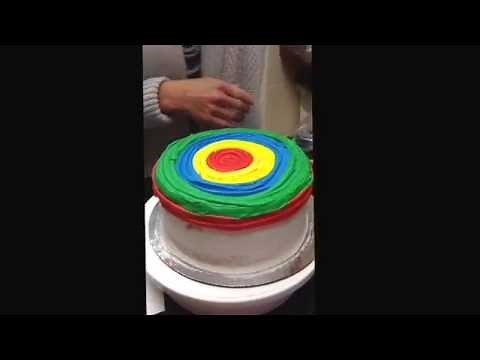 Easy tie-dye cake lesson