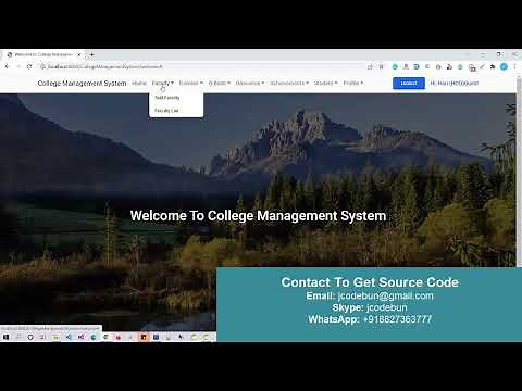 College Management project in java using JSP, Servlet and MYSQL with source code and project report