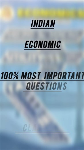 Important Questions |Indian Economic |Utility Analysis |Boards 2026