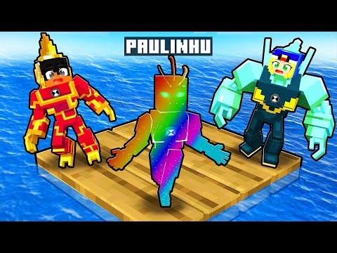 I pretended to be an ALIEN BABY X OP on a RAFT in Minecraft