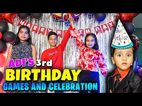 Adi ka 3rd Birthday Celebration | Games | Fun | Dance | Friends | Yummy Food | #learnwithpari