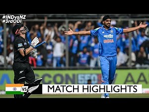 India vs New Zealand 3rd ODI Cricket Match Full Highlights Cricket Live Highlights 18/1/2026