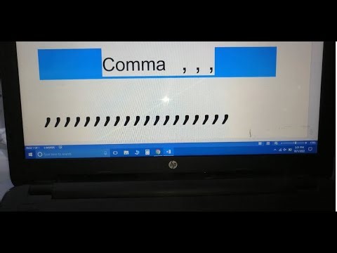how to type comma in laptop !! laptop me comma kaise type karen