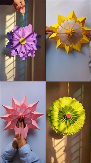Easy 3D Snowflake with Paper ❄️ 🌨 Tutorial Video for you #crafting #diy #tutorial