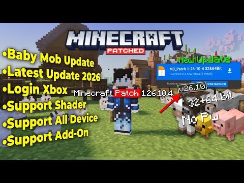 Minecraft Patch Terbaru 1.26.10.4 | Fix Shader Review Update Baby Mob| Minecraft Patch Versi Terbaru