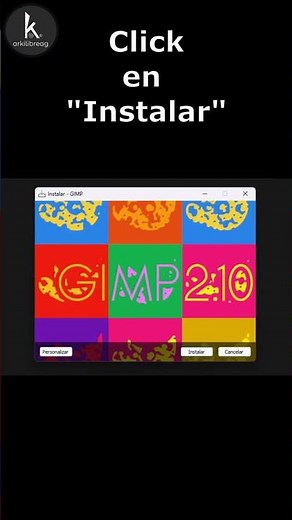 #shorts - Cómo Descargar e Instalar GIMP 2025 Gratuito #gimptutorial