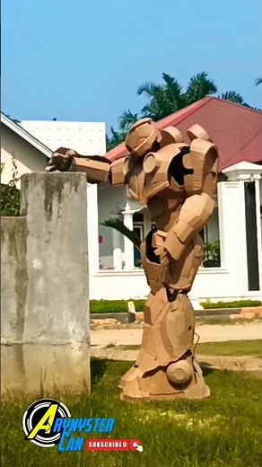 Bumblebee Cardboard cosplay walk #cardboard #bumblebee #shortvideo