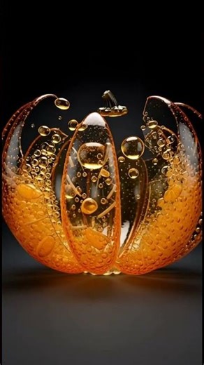 glassy mandarin fruit exploded and its seeds shattered