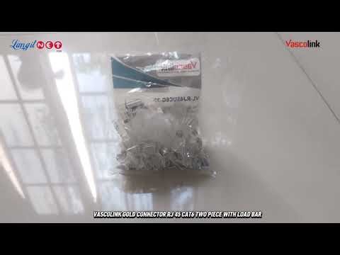 VASCOLINK GOLD CONNECTOR RJ 45 CAT6 TWO PIECE WITH LOAD BAR