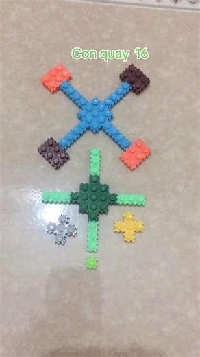Cách lắp con quay 16 từ Lego mini