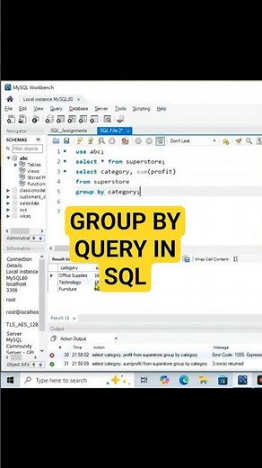 Group By #SQL query in 59 seconds #shorts