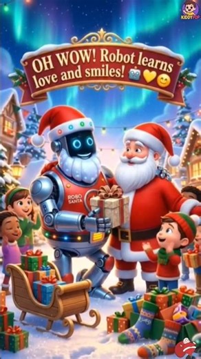 ROBOT SANTA vs REAL SANTA?! 🤖🎅 “Faaa Faaa Faaa” Magic Twist 😲🎄 #shorts