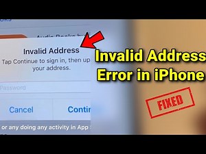 Invalid address error message in iPhone : Fix