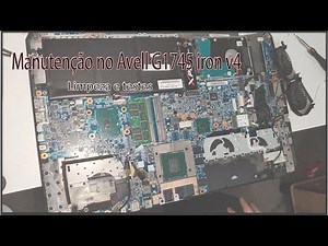 Limpando notebook Avell G1745 V4 (Dissipador, cooler) GTX 1060 i7 7700