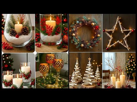 ✨ Cozy z Rustic Christmas Centerpieces | DIY Holiday Candle & Pinecone Decorations 🎄