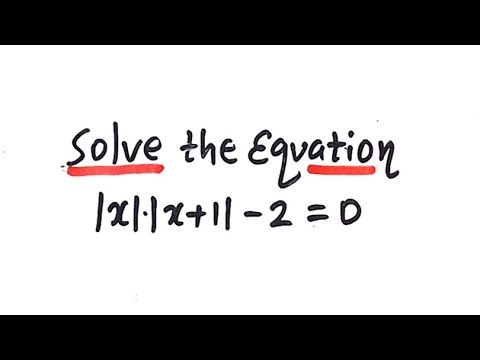 || Solve the equation _ Modulus function ||