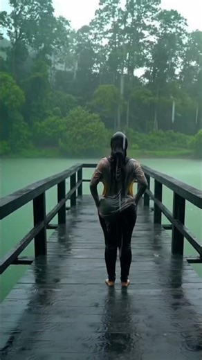 ASMR rain and wet girl #rainsounds #ambientnoise