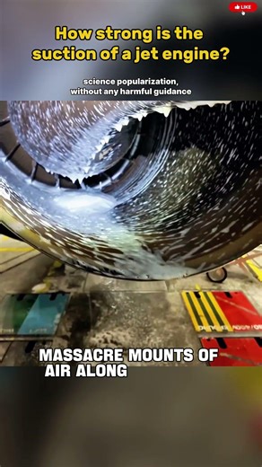 How strong is the suction of a jet engine?