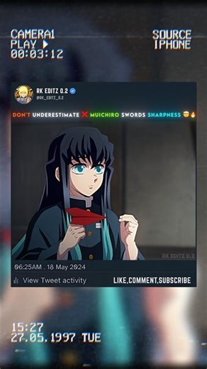 MUICHIRO SWORD SHARPNESS 🤯🥶 || #demonslayer #tanjiro #muichiro #fyp