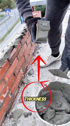 Perfect Bricklaying Skills | Professional Trowel Mortar Leveling Technique.