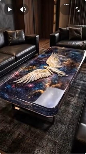 This Epoxy Table Looks INSANE 😍✨ #resinart #diy #shorts