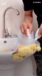 How to fix a sink with instant ramen... 🤔😂 | VT