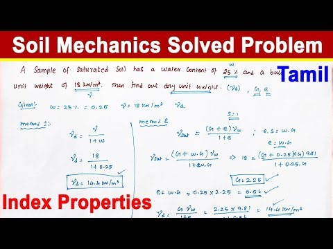soil mechanics solved problem, geo technical engineering problem, index properties of soil, soil