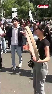People in Diyarbakır celebrated May 1st by dancing the halay (traditional Turkish folk dance) in ...